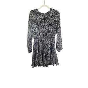 Zara Womens Long Sleeve‎ Mini Dress Black And White Sz M